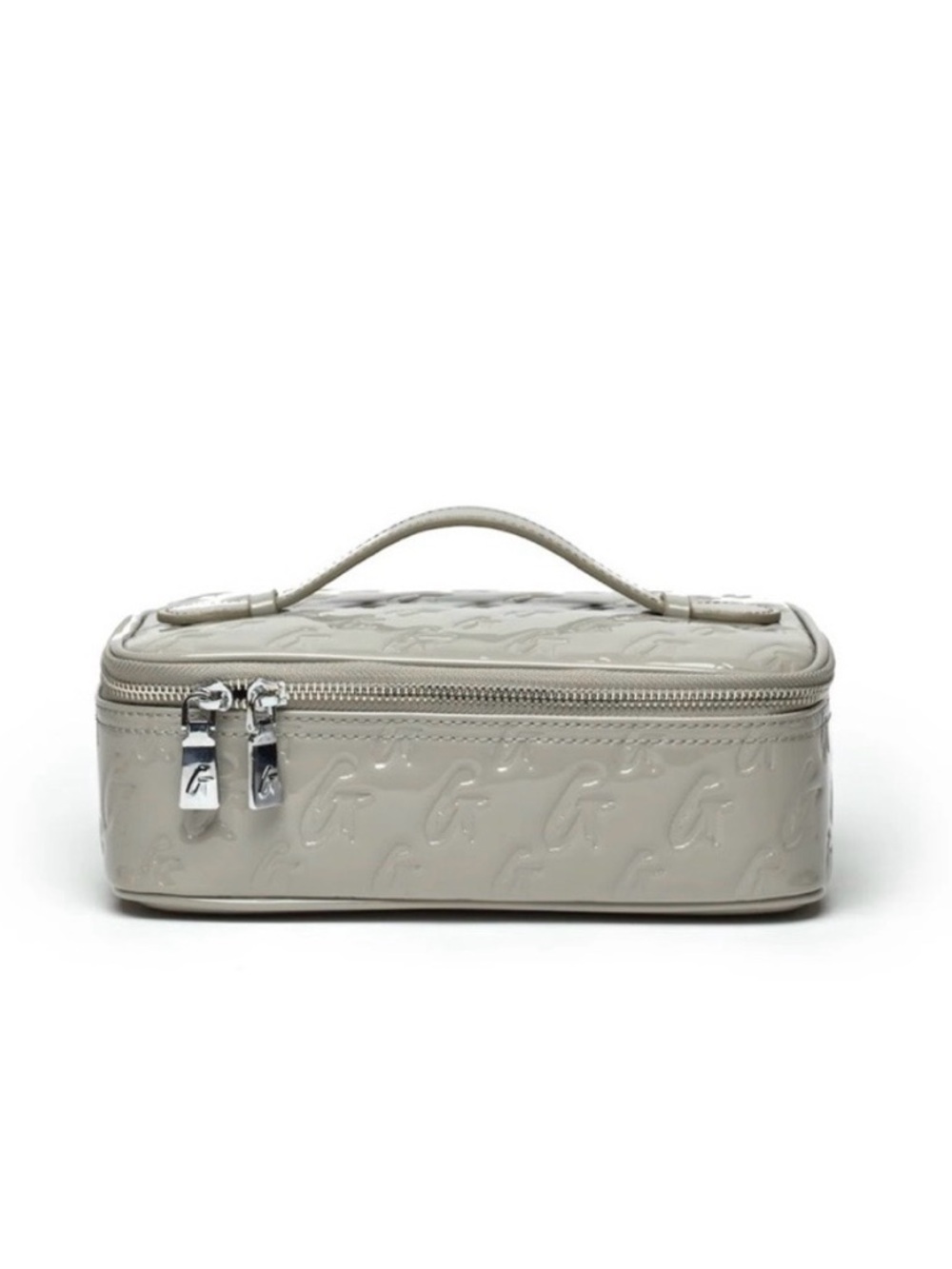 Glamaholic medium monogram  Patent Leather toiletry bag in Light Gray